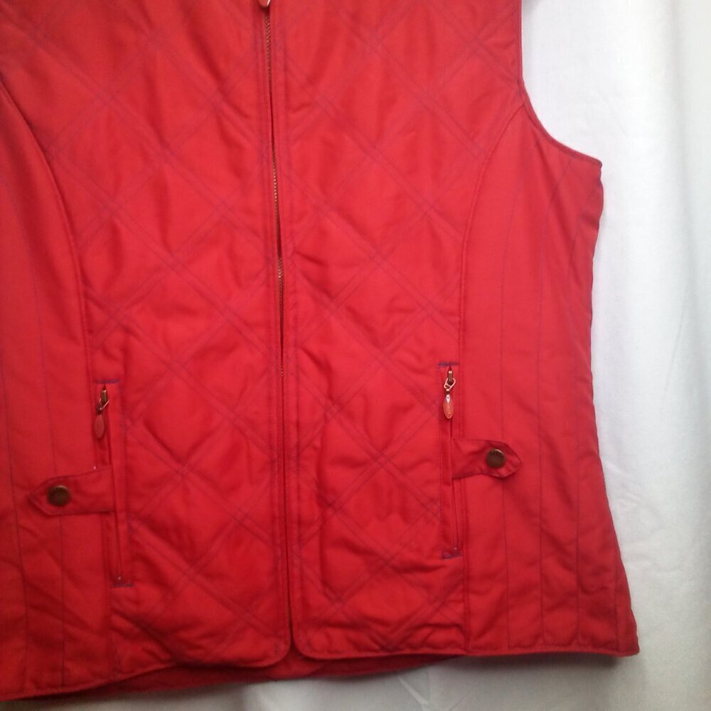 Paco Spirit Quilted Vest M Full Zip Pockets Red - Picture 11 of 15